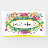 Liefde is liefdesbanner spandoek (Horizontaal)