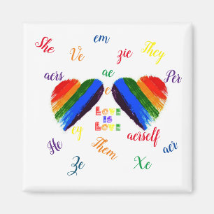 Liefde is liefdesvoornaamwoorden magneet
