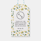 Liefde is lieve citroenen bruiloft Snoep gunst Cadeaulabel (Achterkant)