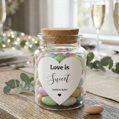 Liefde is lieve huwelijksgunsten hart sticker