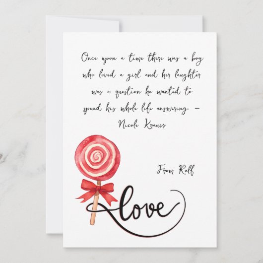 Liefde is lieve valentijn xoxo kaart (Voorkant)