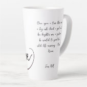 Liefde is lieve valentijn xoxo latte mok (Rechterhoek)