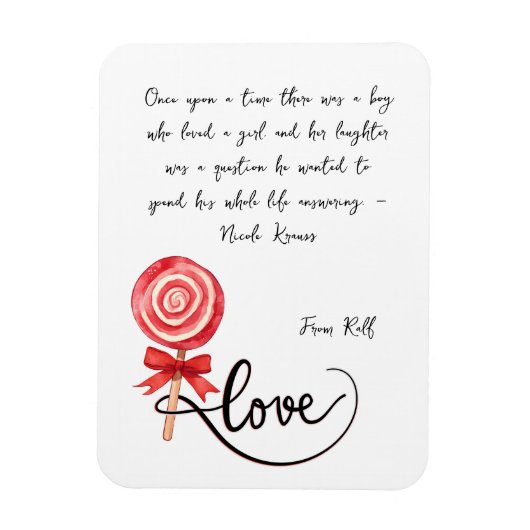 Liefde is lieve valentijn xoxo magneet (Verticaal)