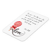 Liefde is lieve valentijn xoxo magneet (Linkerzijde)