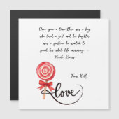 Liefde is lieve valentijn xoxo magnetische uitnodiging (Voorkant / Achterkant)