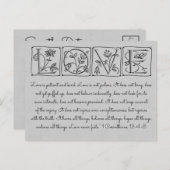 Liefde is Lijdzaam - Liefdevol - Nooit Faalt ~Bijb Aankondigingskaart (Voorkant / Achterkant)