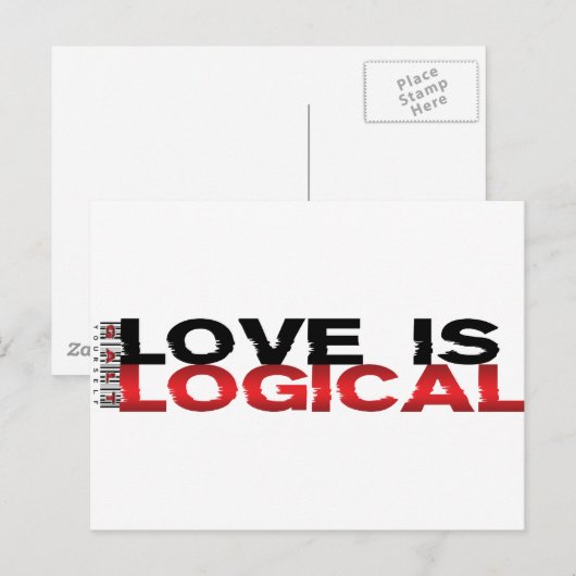 Liefde is logisch briefkaart (Voorkant / Achterkant)