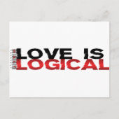 Liefde is logisch briefkaart (Voorkant)