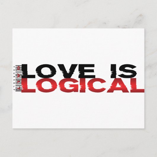 Liefde is logisch briefkaart (Voorkant)