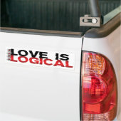 Liefde is logisch bumpersticker (Op Truck)