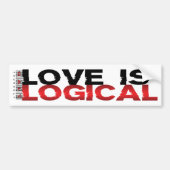 Liefde is logisch bumpersticker (Voorkant)