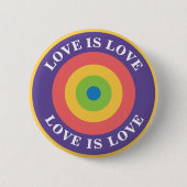Liefde is Love Pride doel Ronde Button 5,7 Cm (Voorkant)