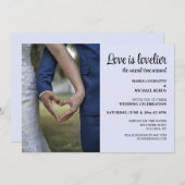 Liefde is Lovelier de tweede keer rond bruiloft Kaart (Voorkant / Achterkant)