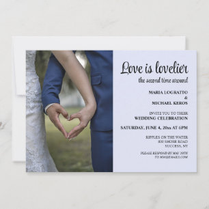 Liefde is Lovelier de tweede keer rond bruiloft Kaart