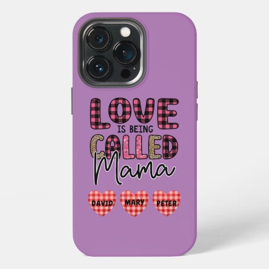 Liefde is Mama genoemd worden, aanpasbaar cadeau v iPhone Hoesje (Achterkant)