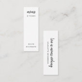 Liefde is mam's koken | Mini Recipe Bladwijzer Car Visitekaartje (Voorkant / Achterkant)