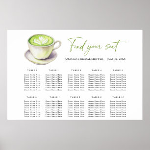 Liefde is Matcha Trouwstoel grafiek Poster