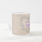 Liefde is.... matglas koffiemok (Voorkant links)