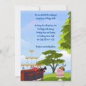 Liefde is Meadow Serenade Cicadas bruiloft Kaart (Achterkant)