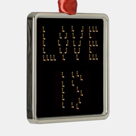 Liefde is metalen ornament (Rechts)