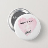 Liefde is mijn Akita Button (Voorkant /achterkant)