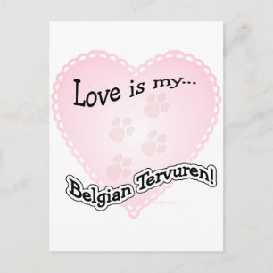 Liefde is Mijn Belgische Tervuren Briefkaart