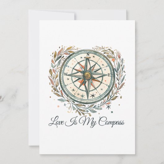 Liefde is mijn kompas – LGBTQ Camping Pride Design Kaart (Voorkant)