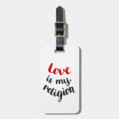 Liefde is mijn religie bagagelabel (Voorkant verticaal)