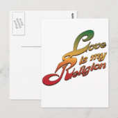 Liefde is mijn religie briefkaart (Voorkant / Achterkant)