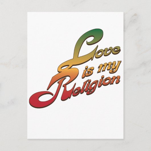 Liefde is mijn religie briefkaart (Voorkant)