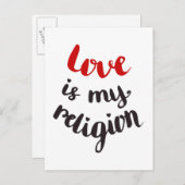 Liefde is mijn religie briefkaart (Voorkant / Achterkant)