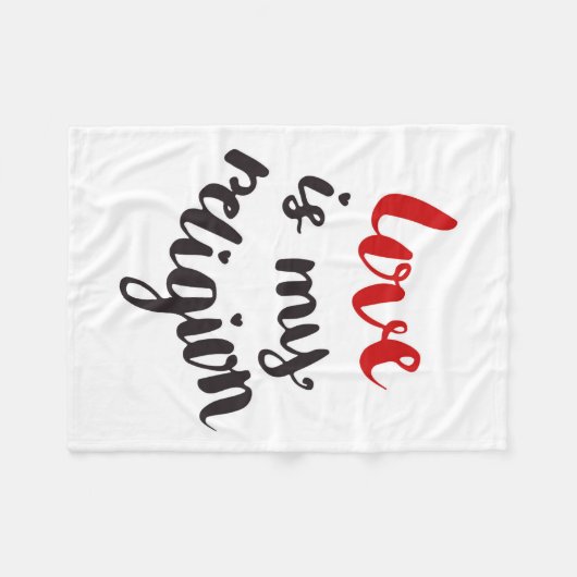 Liefde is mijn religie fleece deken (Voorkant (Horizontaal))