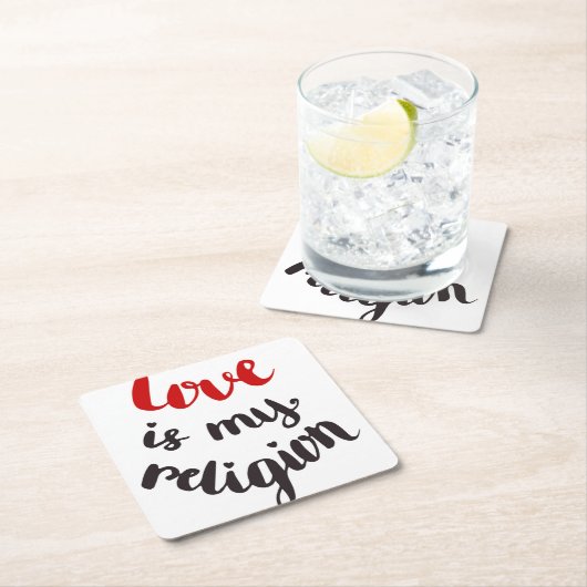 Liefde is mijn religie kartonnen onderzetters (Insitu)