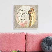 Liefde is mijn religie _Keats - Canvas Art (Insitu (Woonkamer))