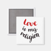 Liefde is mijn religie magneet (Voorkant / Achterkant)