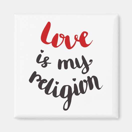 Liefde is mijn religie magneet (Voorkant)
