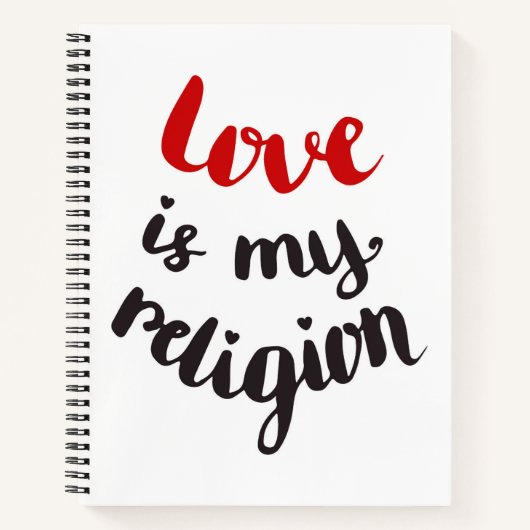 Liefde is mijn religie notitieboek (Voorkant)