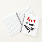 Liefde is mijn religie notitieboek (Binnen)