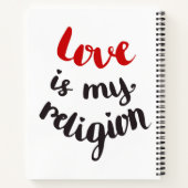 Liefde is mijn religie notitieboek (Achterkant)