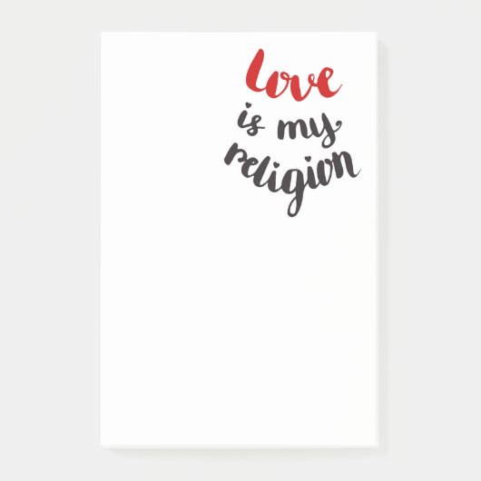 Liefde is mijn religie post-it® notes (Voorkant)