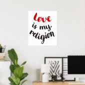 Liefde is mijn religie poster (Thuiskantoor)