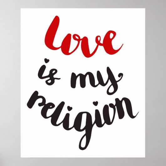 Liefde is mijn religie poster (Voorkant)