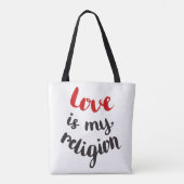 Liefde is mijn religie tote bag (Achterkant)