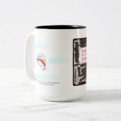 Liefde is mijn supermacht tweekleurige koffiemok (Voorkant links)