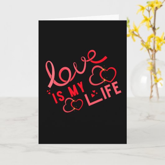 Liefde is mijn Valentijn in het leven Kaart (Gele Bloem)