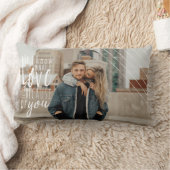 Liefde is | Moderne Overlay Custom Happy Couple Fo Kussen (Deken)