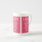 Liefde is ...mok porselein kop (Voorkant rechts)