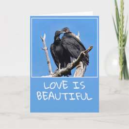 Liefde Is Mooie Gieren Vouwbare Kerstkaart Feestdagen Kaart