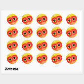 Liefde is net de zon ronde sticker (Vel)