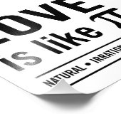 Liefde is net zoals Pi Foto Afdruk (Hoek)